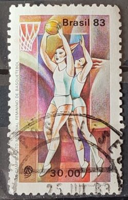 C 1330 Selo Basquete Mulher 1983 Circulado 7
