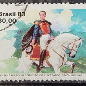 C 1331 Selo Bicentenario Simon Bolivar Cavalo 1983 Circulado 1