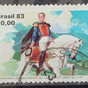 C 1331 Selo Bicentenario Simon Bolivar Cavalo 1983 Circulado 3