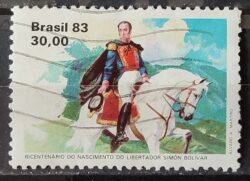 C 1331 Selo Bicentenario Simon Bolivar Cavalo 1983 Circulado 4