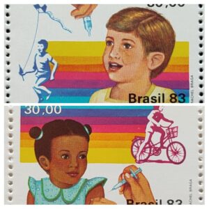 C 1332 Selo Vacinacao Infantil Crianca 1983 Serie Completa 1