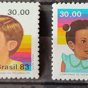 C 1332 Selo Vacinacao Infantil Crianca 1983 Serie Completa 2