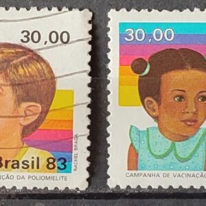 C 1332 Selo Vacinacao Infantil Crianca 1983 Serie Completa Circulado 1