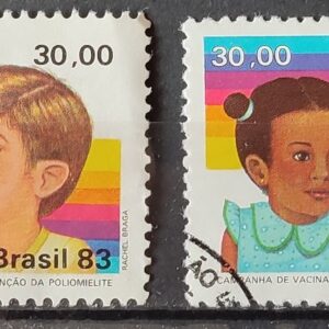 C 1332 Selo Vacinacao Infantil Crianca 1983 Serie Completa Circulado 2