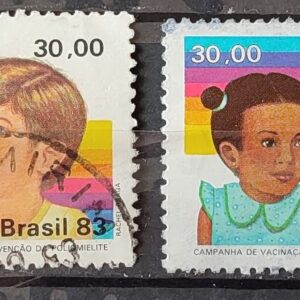 C 1332 Selo Vacinacao Infantil Crianca 1983 Serie Completa Circulado 4