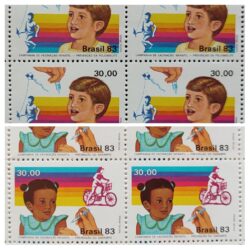 C 1332 Selo Vacinacao Infantil Crianca 1983 Serie Completa Quadra