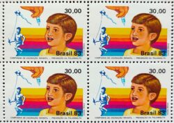 C 1332 Selo Vacinacao Infantil Crianca 1983 Serie Completa Quadra