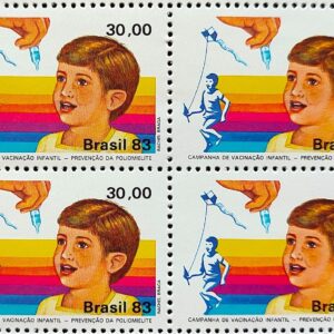 C 1332 Selo Vacinacao Infantil Crianca 1983 Serie Completa Quadra