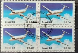 C 1347 Selo Industria Aeronautica Aviao Aviacao 1983 Quadra CBC SP