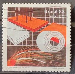 C 1350 Selo Siderbras Siderurgia Industria Economia 1983 Circulado 1