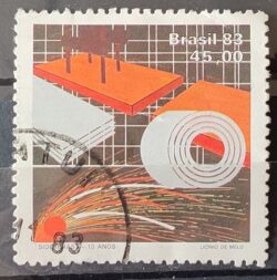 C 1350 Selo Siderbras Siderurgia Industria Economia 1983 Circulado 2