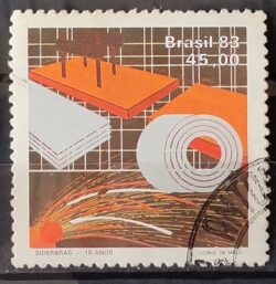 C 1350 Selo Siderbras Siderurgia Industria Economia 1983 Circulado 3