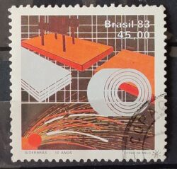 C 1350 Selo Siderbras Siderurgia Industria Economia 1983 Circulado 4