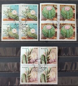 C 1351 Selo Flora Cacto 1983 Quadra CBC BA Serie Completa