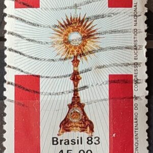 C 1354 Selo Cinquentenario Congresso Eucaristico Religiao 1983 Circulado 5