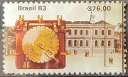 C 1357 Selo Centenario Luis Breguet Telegrafo Servico Postal 1983 Circulado 1