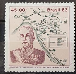 C 1362 Selo Centenario Marechal Mascarenhas de Moraes Militar 1983