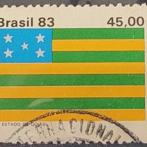 C 1364 Selo Bandeira Estados do Brasil Goias 1983 Circulado 1