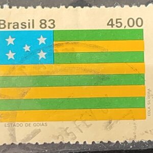 C 1364 Selo Bandeira Estados do Brasil Goias 1983 Circulado 3
