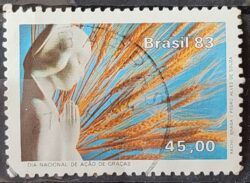 C 1368 Selo Dia de Acao de Gracas Religiao 1983 Circulado 2