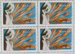 C 1368 Selo Dia de Acao de Gracas Religiao 1983 Quadra