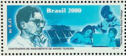 C 2294 Selo Centenario Anisio Teixeira Educacao Crianca Oculos 2000