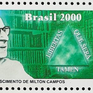 C 2299 Selo Centenario Milton Campos Politico 2000