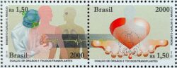 C 2341 Selo Doacao de Orgaos e Tecidos Transplantes Ciencia Saude Coracao 2000