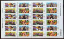 C 2554 Selo 450 Anos de Sao Paulo Romero Britto Arte 2004 Folha