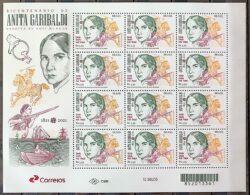 C 4003 Selo Bicentenario Anita Garibaldi Cavalo Arma 2021 Folha