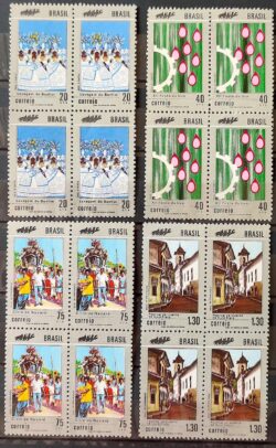 C 721 Selo Promocao do Turismo Nacional 1972 Serie Completa Quadra