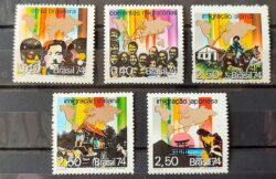 C 840 Selo Formacao da Etnia Brasileira Mapa Indio 1974 Serie Completa