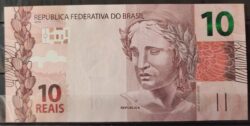 Cedula R$ 10 Reais Segunda Familia FH041473261 Meirelles e Goldfajn FE