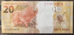Cedula R$ 20 Reais Segunda Familia DC022190570 Levy e Tombini FE