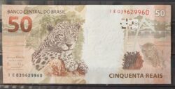 Cedula R$ 50 Segunda Familia IE039629960 Meirelles e Goldfajn FE