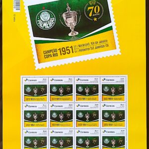 PB 192 Selo Personalizado Palmeiras 70 Anos do Mundial de 1951 Futebol 2021 Folha