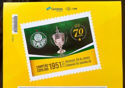 PB 192 Selo Personalizado Palmeiras 70 Anos do Mundial de 1951 Futebol 2021 Vinheta