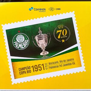PB 192 Selo Personalizado Palmeiras 70 Anos do Mundial de 1951 Futebol 2021 Vinheta
