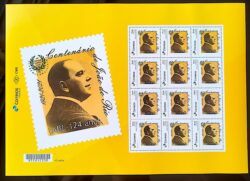 PB 194 Selo Personalizado ABL 124 Anos Jornalista Joao do Rio 2021 Folha