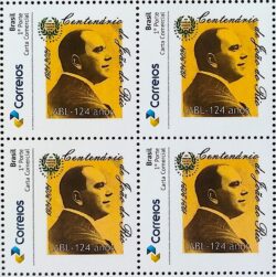 PB 194 Selo Personalizado ABL 124 Anos Jornalista Joao do Rio 2021 Quadra