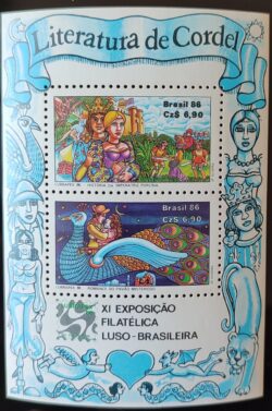 B 73 Bloco Lubrapex Filatelia Servico Postal Ave Passaro Pavao 1986
