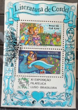 B 73 Bloco Lubrapex Filatelia Servico Postal Ave Passaro Pavao 1986 Circulado 2