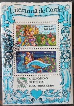 B 73 Bloco Lubrapex Filatelia Servico Postal Ave Passaro Pavao 1986 Circulado 3