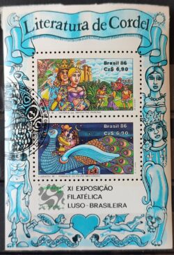 B 73 Bloco Lubrapex Filatelia Servico Postal Ave Passaro Pavao 1986 Circulado 4