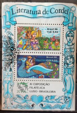 B 73 Bloco Lubrapex Filatelia Servico Postal Ave Passaro Pavao 1986 Circulado 5