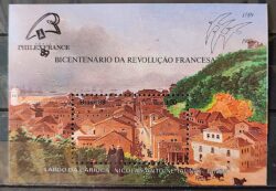 B 80 Bloco Philexfrance Bicentenario da Revolucao Francesa 1989