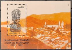 B 91 Selo 200 Anos Tiradentes Historia Minas Gerais 1992