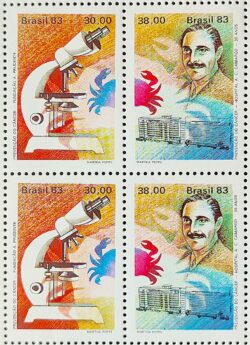 C 1313 Selo Preservacao do Cancer Saude Ciencia 1983 Quadra Serie Completa