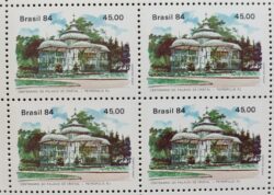 C 1372 Selo Centenario Palacio de Cristal Petropolis Arquitetura 1984 Quadra