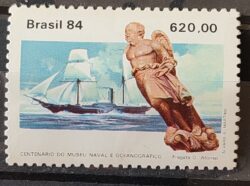 C 1374 Selo Centenario Museu Naval e Oceonagrafico Navio Marinha 1984